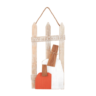 pumpkin fence door hanger