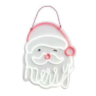 neon santa door hanger