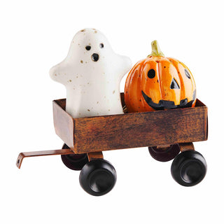 halloween salt & pepper wagon set