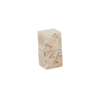 taupe marble salt and pepper set