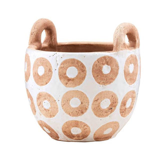 circle white dot pot