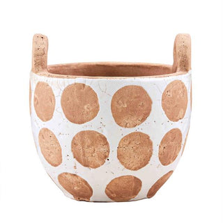 open white dot pot