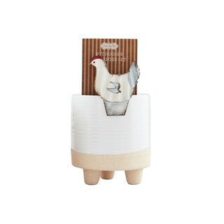 farm animal pot hugger & planter set - assorted