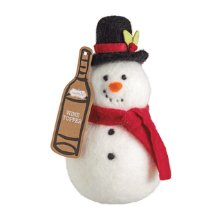 snowman wine topper