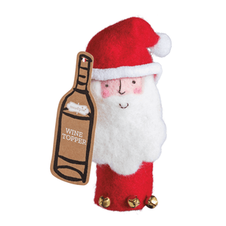 santa wine topper