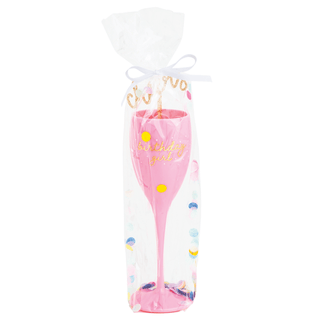 birthday girl acrylic flute & stirrer set