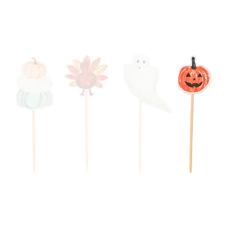halloween inspired toothpick jar set, 24 pcs -assorted