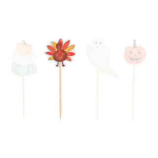 halloween inspired toothpick jar set, 24 pcs -assorted