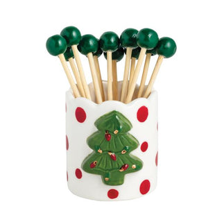 bagged tree toothpick holder