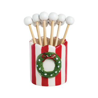 bagged wreath toothpick holder