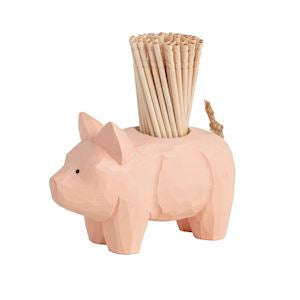 farm animal wood toothpick holders - assorted