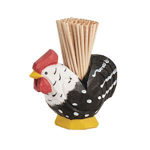 farm animal wood toothpick holders - assorted