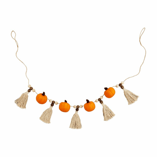 pumpkin tassel garland - orange