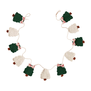 crochet christmas tree garland