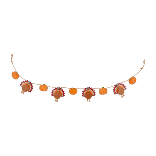 turkey & pumpkin tin garland