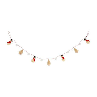 snowman bottlebrush tree garland