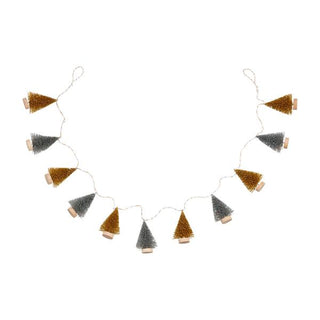 glitter bottlebrush tree garland