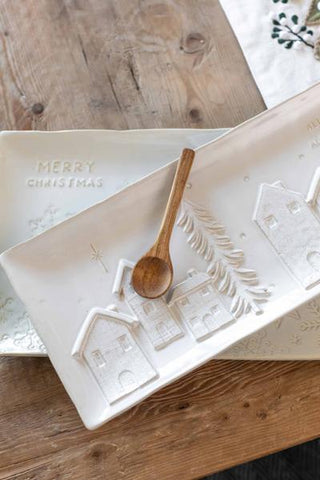 white christmas tray platters -assorted