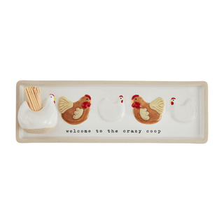 chicken tray and toothpick set
