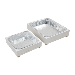 wood aluminum pan holders - assorted