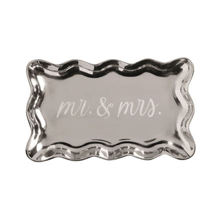 mr. & mrs. etched tray