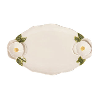 flower handle platter