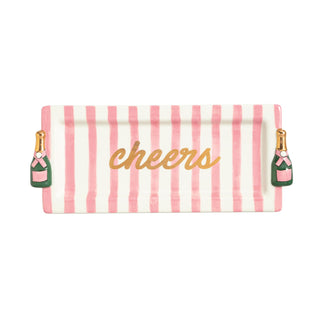 cheers champagne serving tray