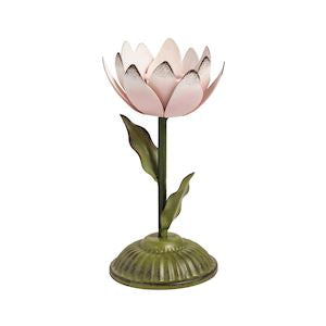 metal flower candlestick - assorted