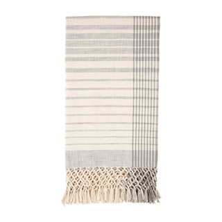 stripe grey throw blanket