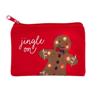 gingerbread man light-up pouch
