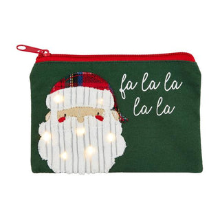santa face light-up pouch