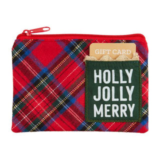 tartan christmas light-up pouch
