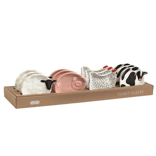 farm animal tidbit plate