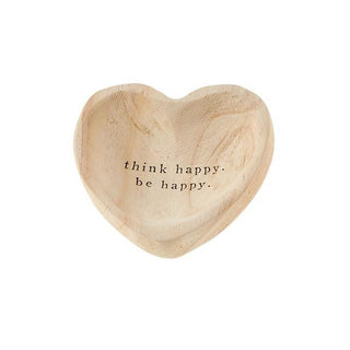 think happy wood trinket tray