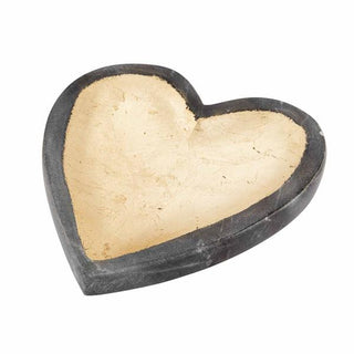 grey marble foil heart tray