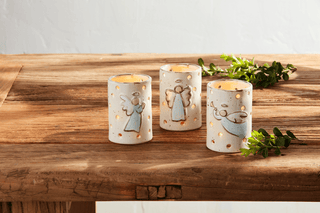 farmhouse inspired angel votives- assorted