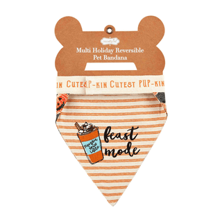feast mode reversible dog bandana