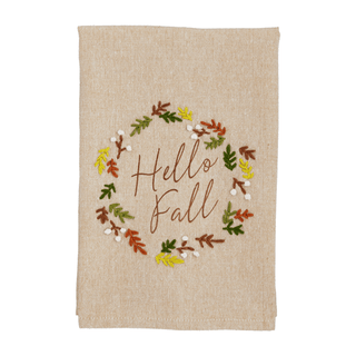 hello fall hand towel