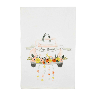 just married hand towel