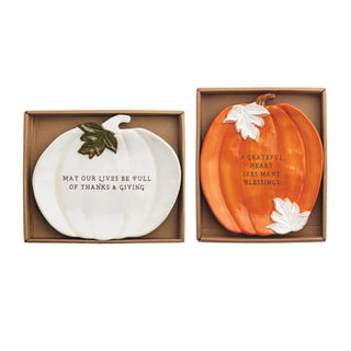 pumpkin sentiment plates - assorted