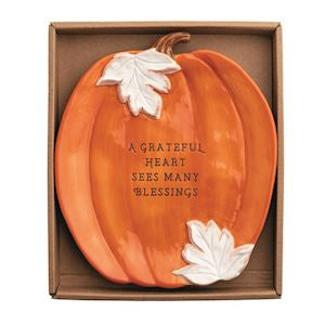pumpkin sentiment plates - assorted