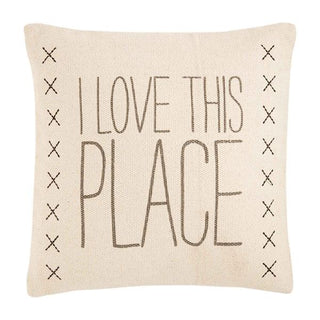 love this place throw pillow