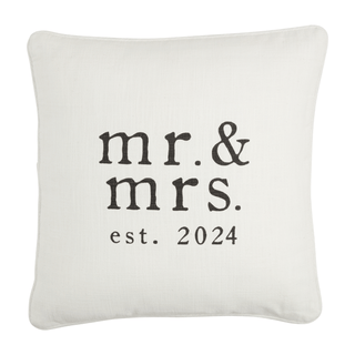 square mr. and mrs. pillow est. 2024
