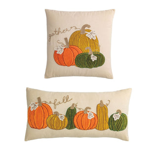 corduroy pumpkin pillows - assorted