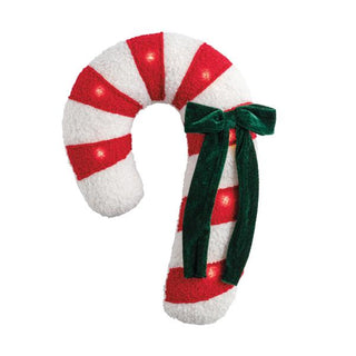 candy cane sherpa pillow