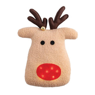 reindeer sherpa pillow