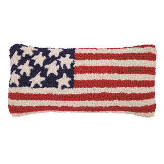 patriotic hook wool mini pillow- assorted
