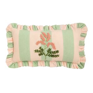 mini floral embroidered pillow - assorted