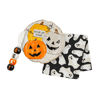 trick or treat halloween plate set