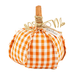 small woven pumpkin sitter